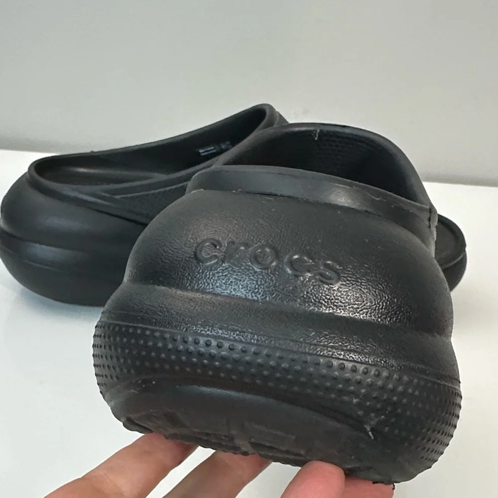 Crocs Classic Crush Slide Sandals Black Unisex Womens 12 Mens 10